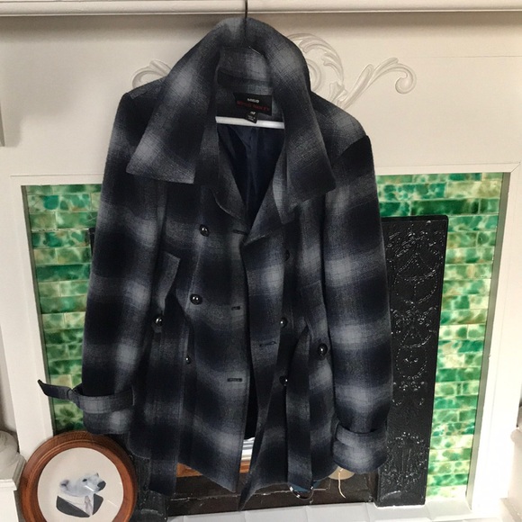 Perfect plaid pea coat by Miss Sixty - Picture 1 of 5